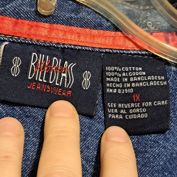 Vintage Bill Blass Blue Jean Denim Jacket Size 1X - Picture 4 of 5